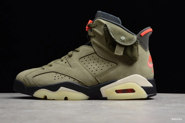 Rep BK air travis medium scott jack 6 jordan cn1084-200 olive cactus 1202